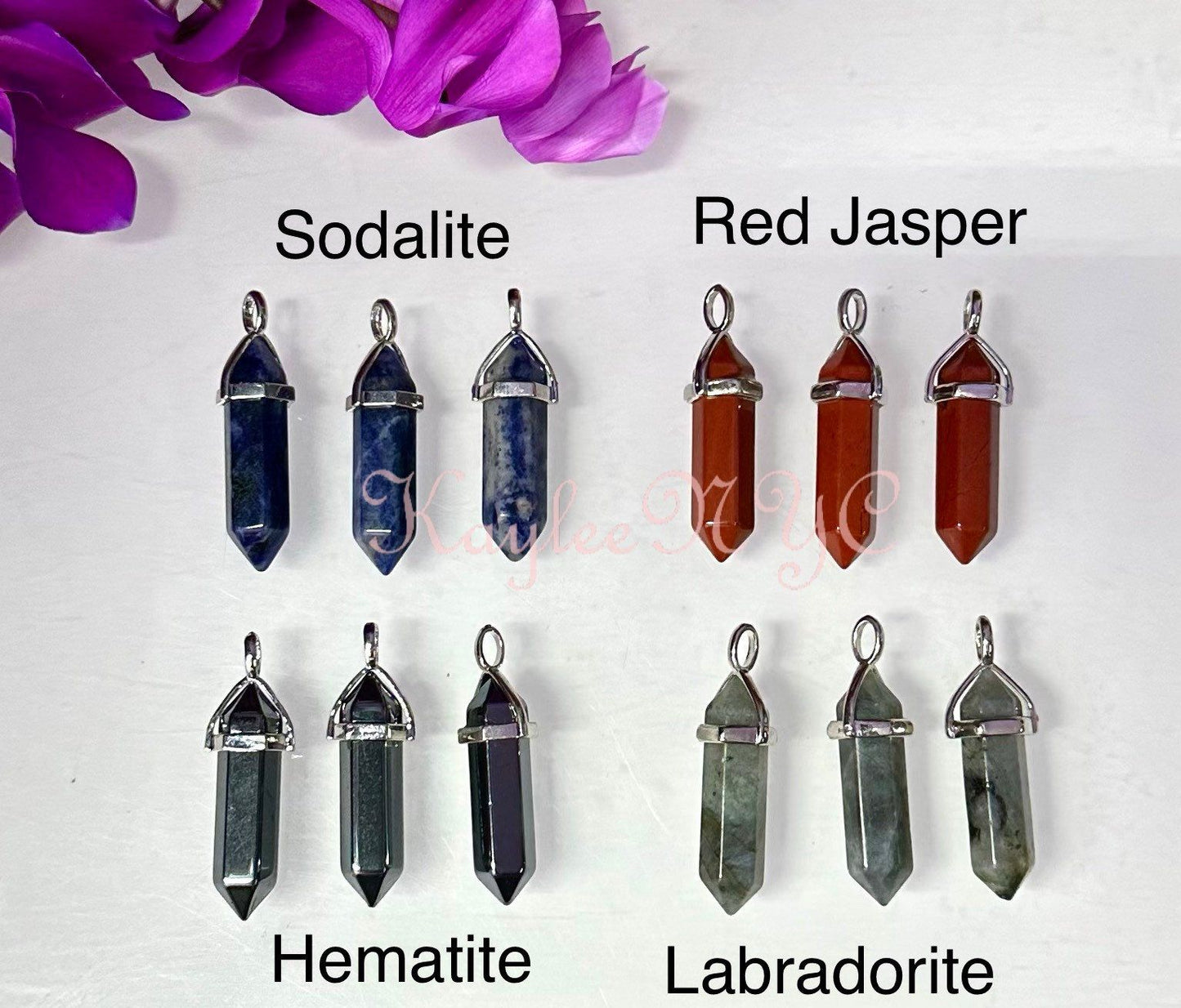 Wholesale Lot 16 Pcs Mix Crystal Pendant Nice Quality Natural Healing Energy