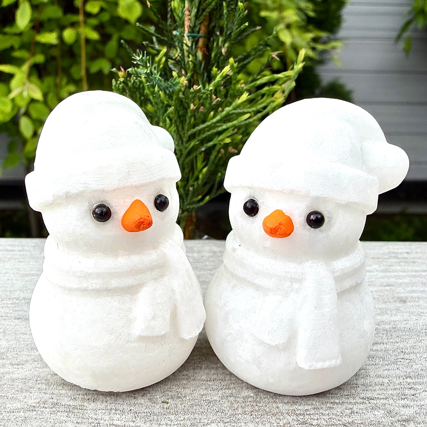 8 PCs 2” Natural Snow Quartz Snowman Crystal Healing Energy