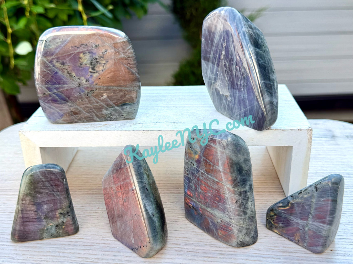 Wholesale Lot 6-8 Pcs Natural Sunset Labradorite Free Form Crystal 3.9-4 lbs