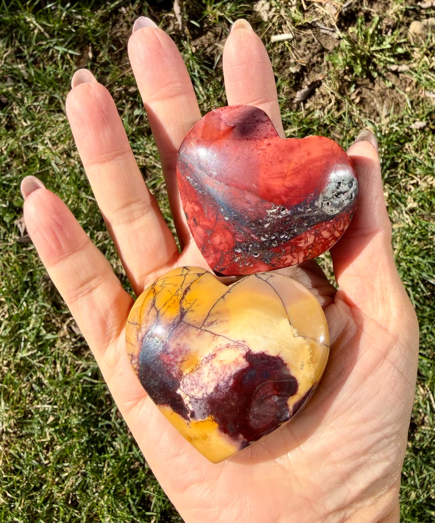 Wholesale 2 Lbs Lot Natural Mookaite Jasper Hearts Crystal Energy
