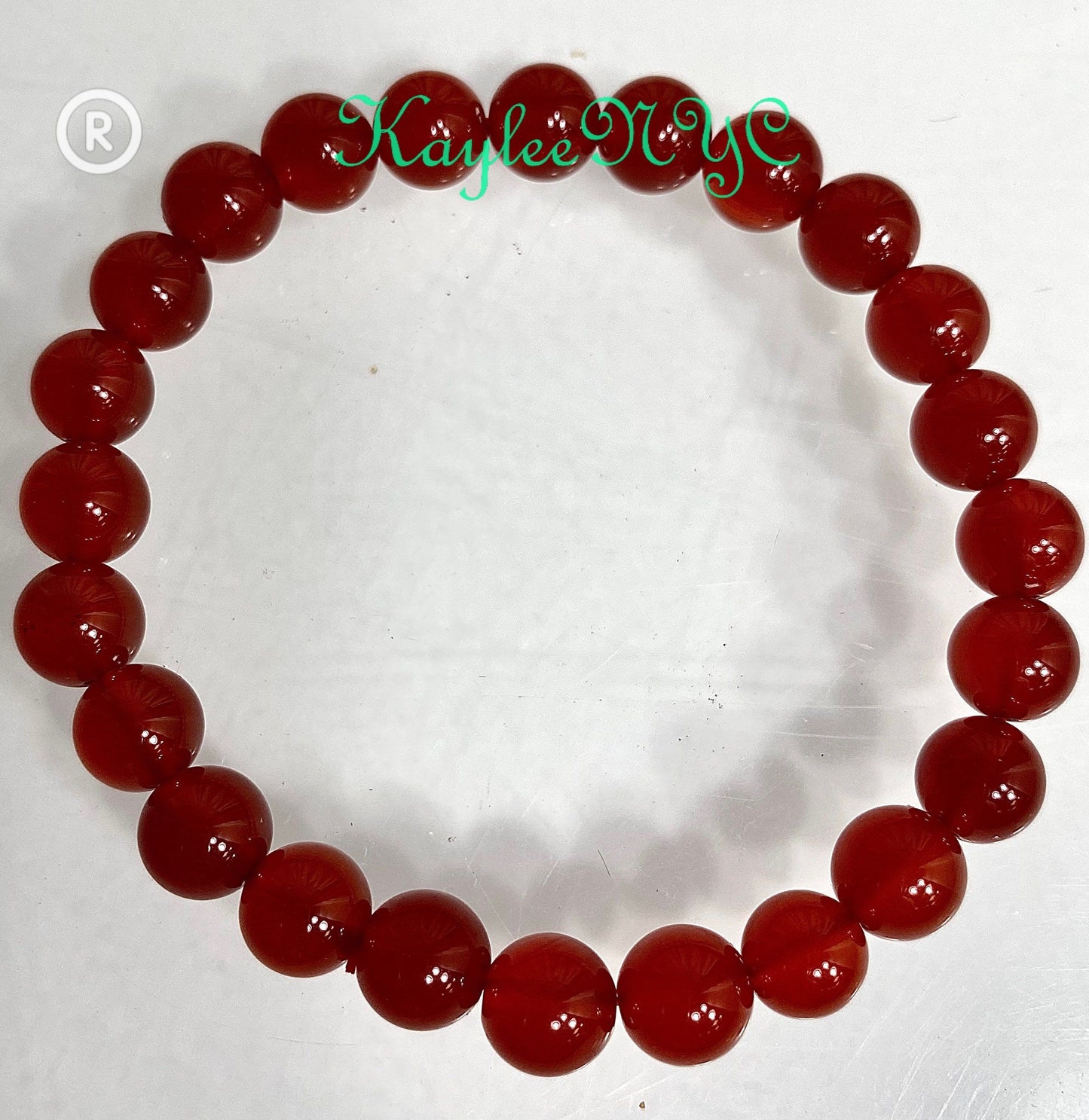 Wholesale Lot 6 Pcs Carnelian 8mm 7.5” Crystal Healing Stretch Bracelet