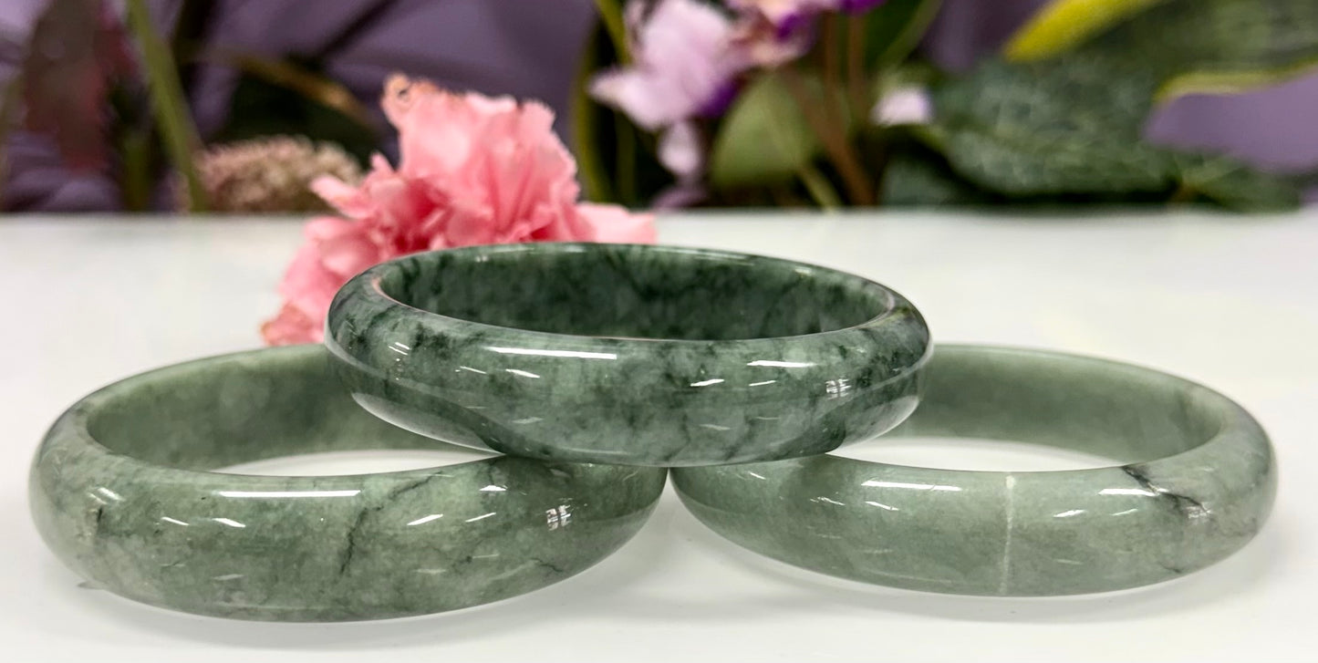 Wholesale 3 Pcs Natural Burma Jade Bangle Bracelet Crystal Healing