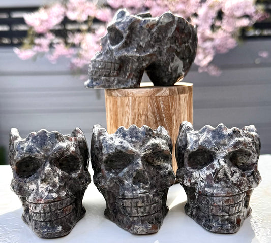 Wholesale lot 4 Pcs Yooperlite aka Emberlite Skull Bowl Natural Crystal healing energy