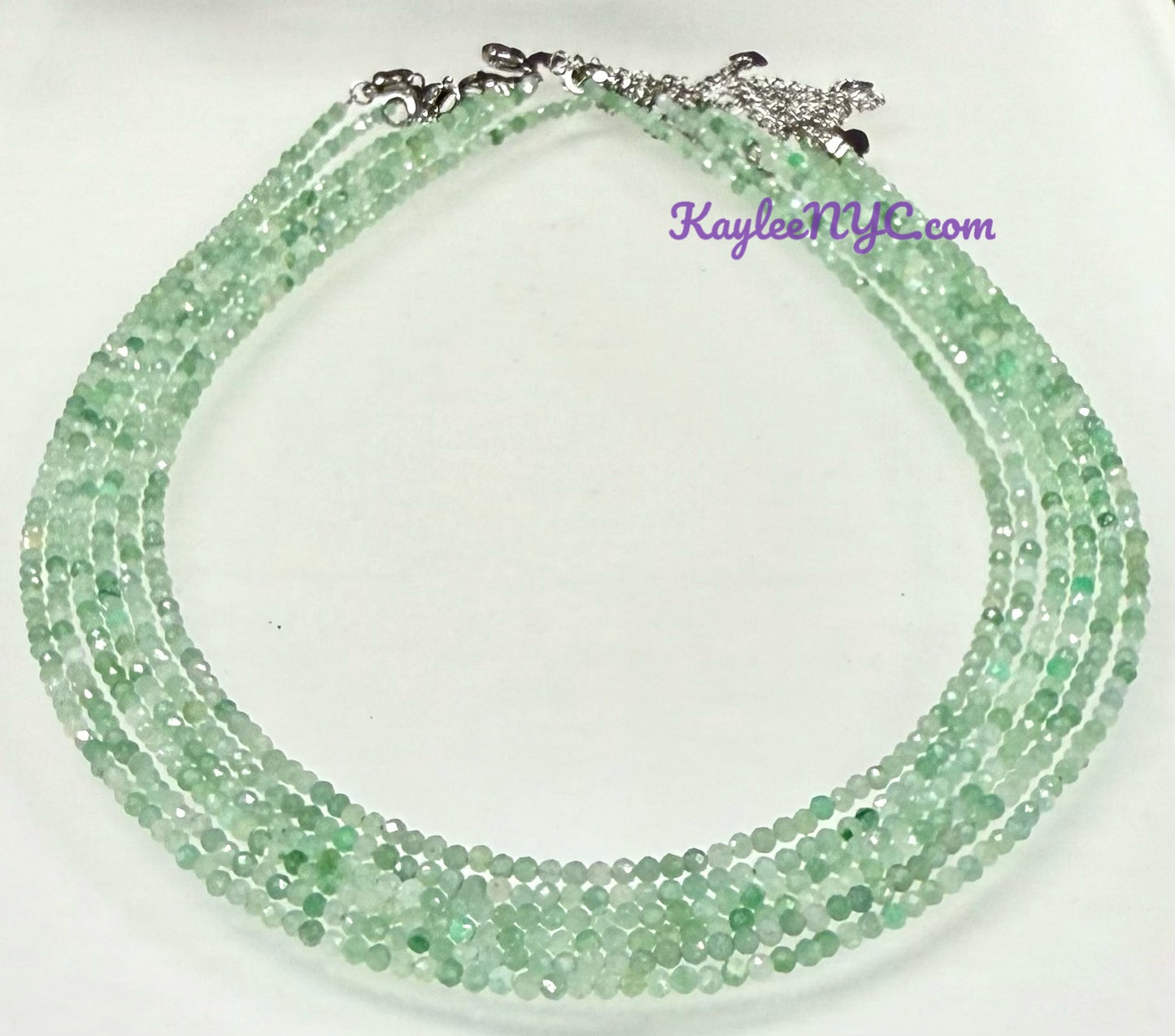 6 PCs 2mm Natural Burma Jade Necklaces