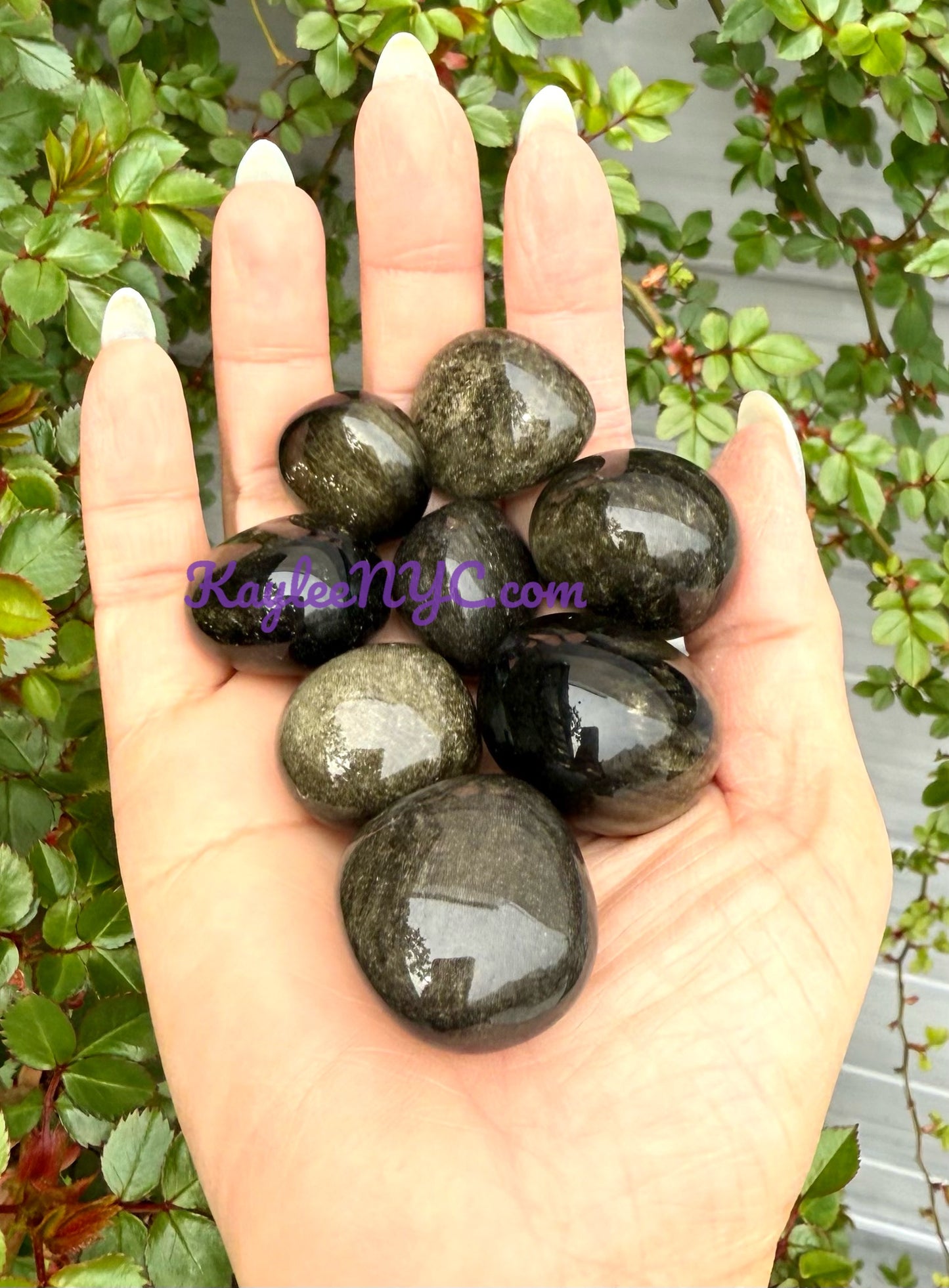 2 lbs Natural Gold Sheen Obsidian Tumble Crystal Healing Energy