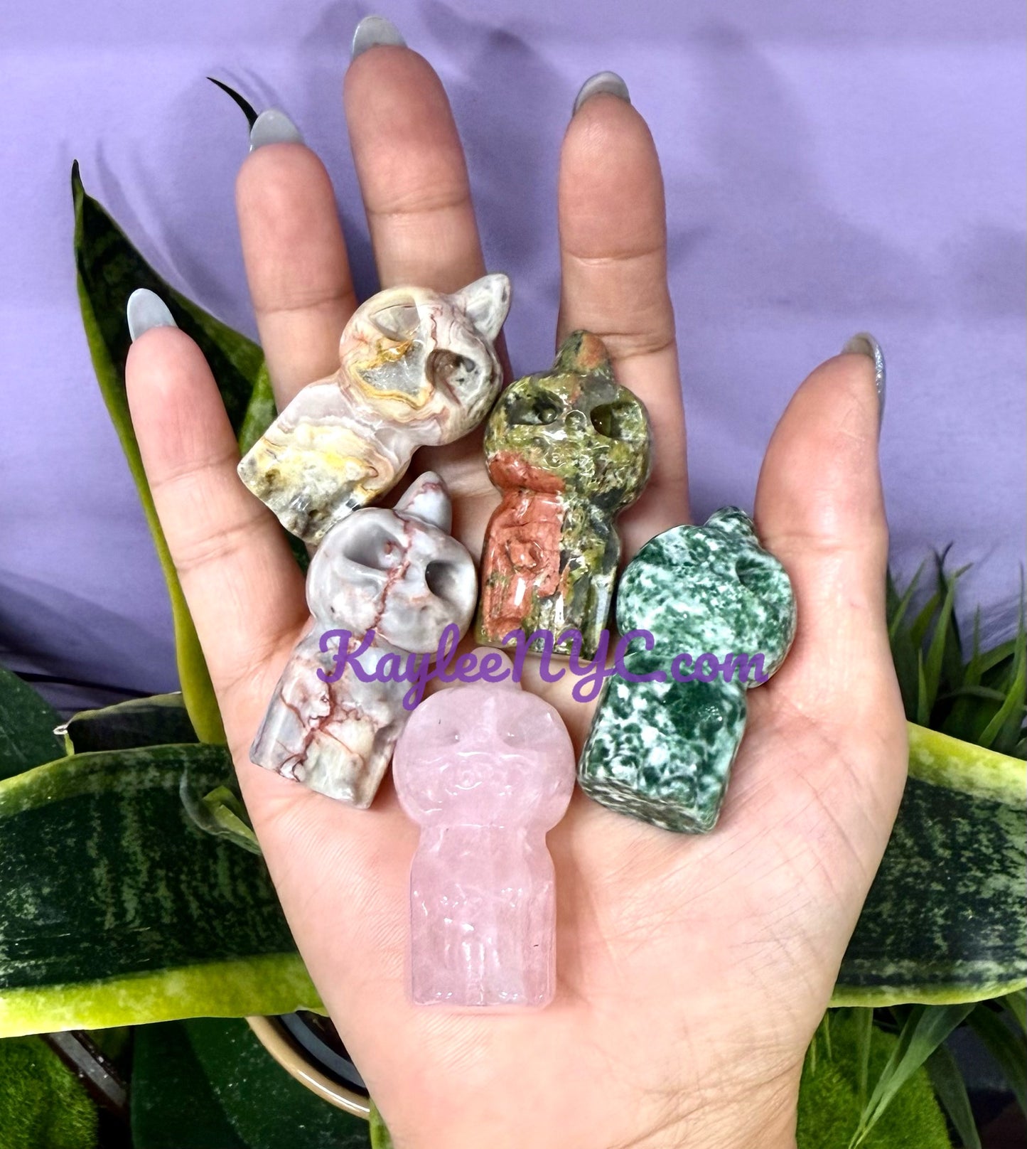 11 PCs 5 cm Mix Crystal Jack O’Lantern Crystals Healing Energy