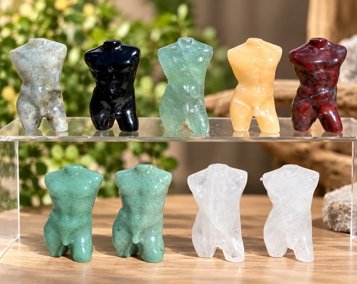 Wholesale Lot 6 Pcs 5cm Natural Mixed Crystals Male Model Healing Energy