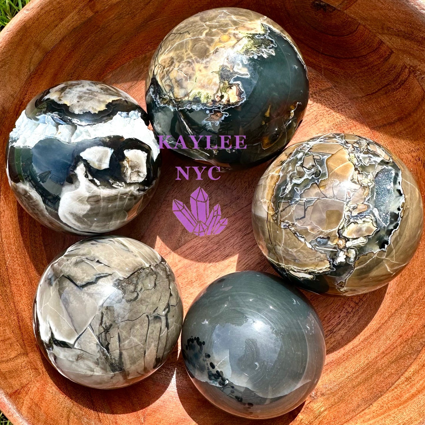 4-5 PCs Natural Volcano Agate Sphere