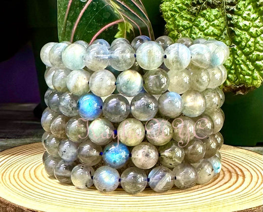 Wholesale 6 Pcs Natural Labradorite Bracelet 9.5mm 7.5” Healing Energy Crystal