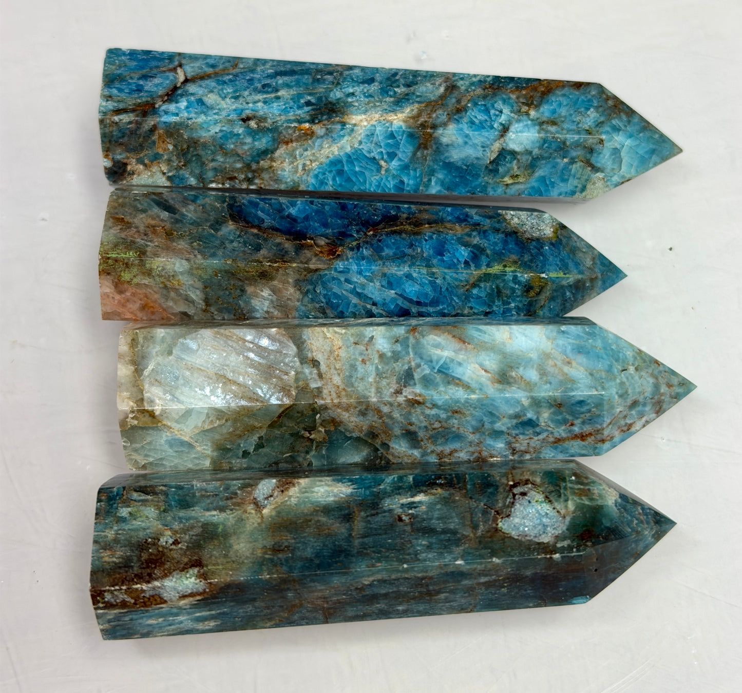 Wholesale Lot 2 lbs Natural Apatite Tower Obelisk Point Wand Crystal Energy Healing