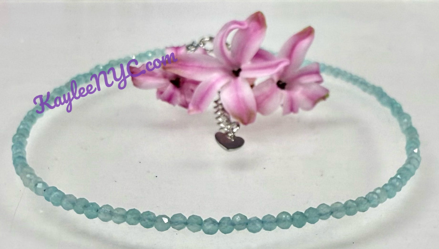 6 PCs 2mm Natural Amazonite Anklets Crystal Healing Energy