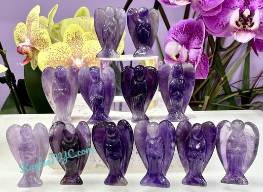 12 PCs 4cm Natural Amethyst Angel