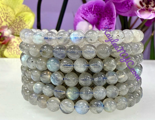 Wholesale 6 Pcs Natural Labradorite Bracelet 6mm 7.5” Healing Energy Crystal