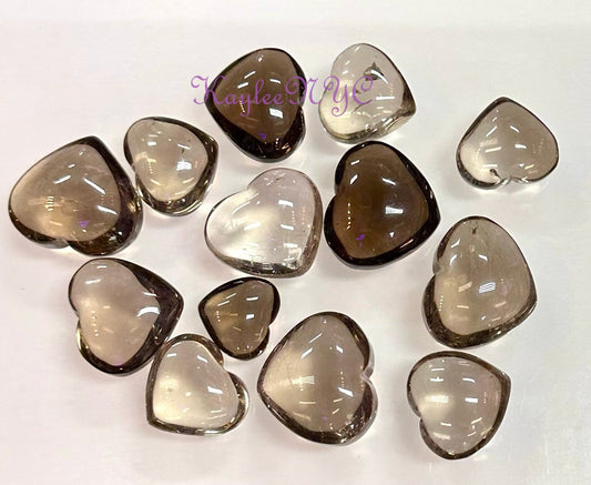 Wholesale Lot 1 Lb Natural Smoky Quartz Crystal Heart Healing Energy