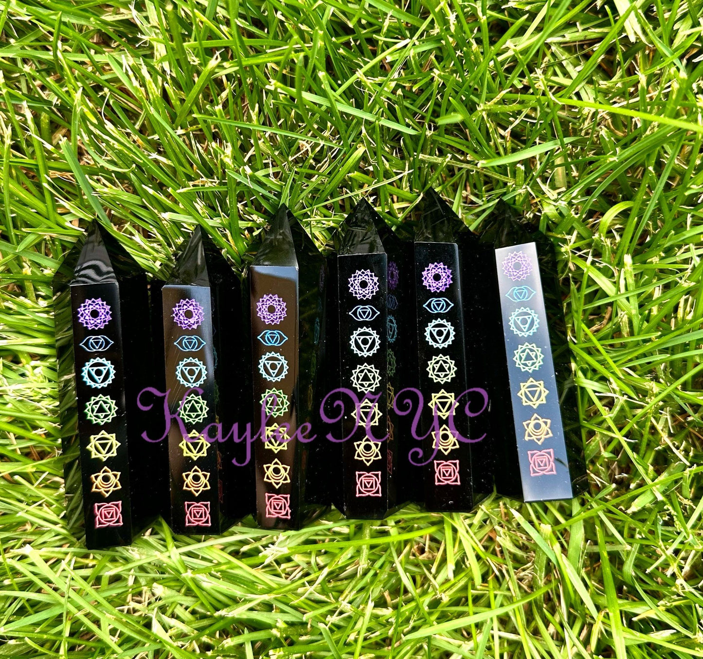 Wholesale Lot 1 Lb Natural Chakra Black Obsidian Obelisk Point Crystal Healing Energy