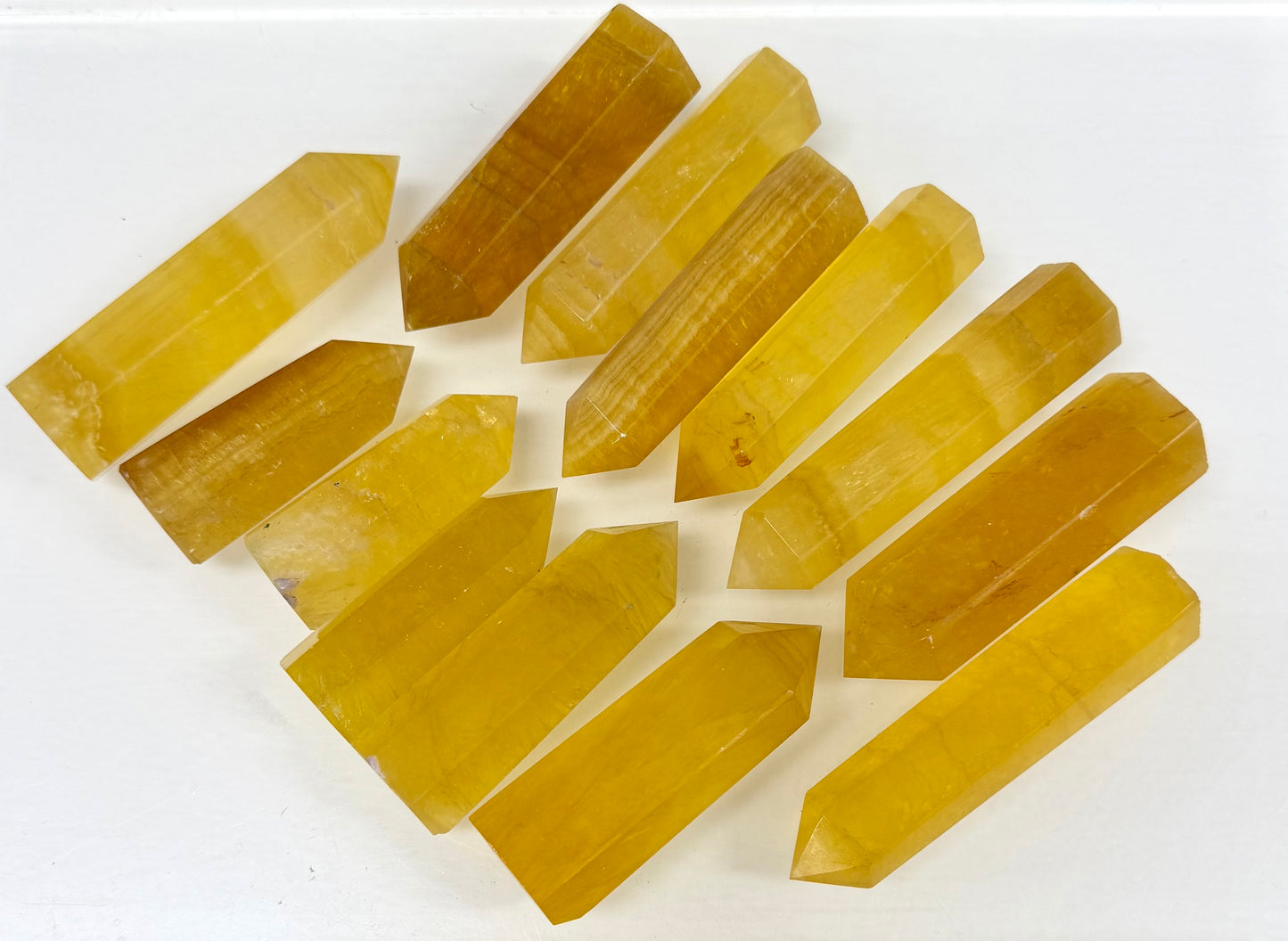 Wholesale Lot 2 lbs Yellow Fluorite Obelisk Tower Point Crystal Natural Energy