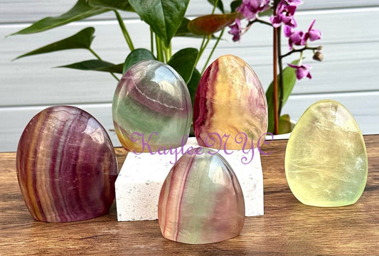 Wholesale Lot 5-6 pcs Natural Rainbow Fluorite Freeform Crystal Healing Energy 2.8-3 lbs