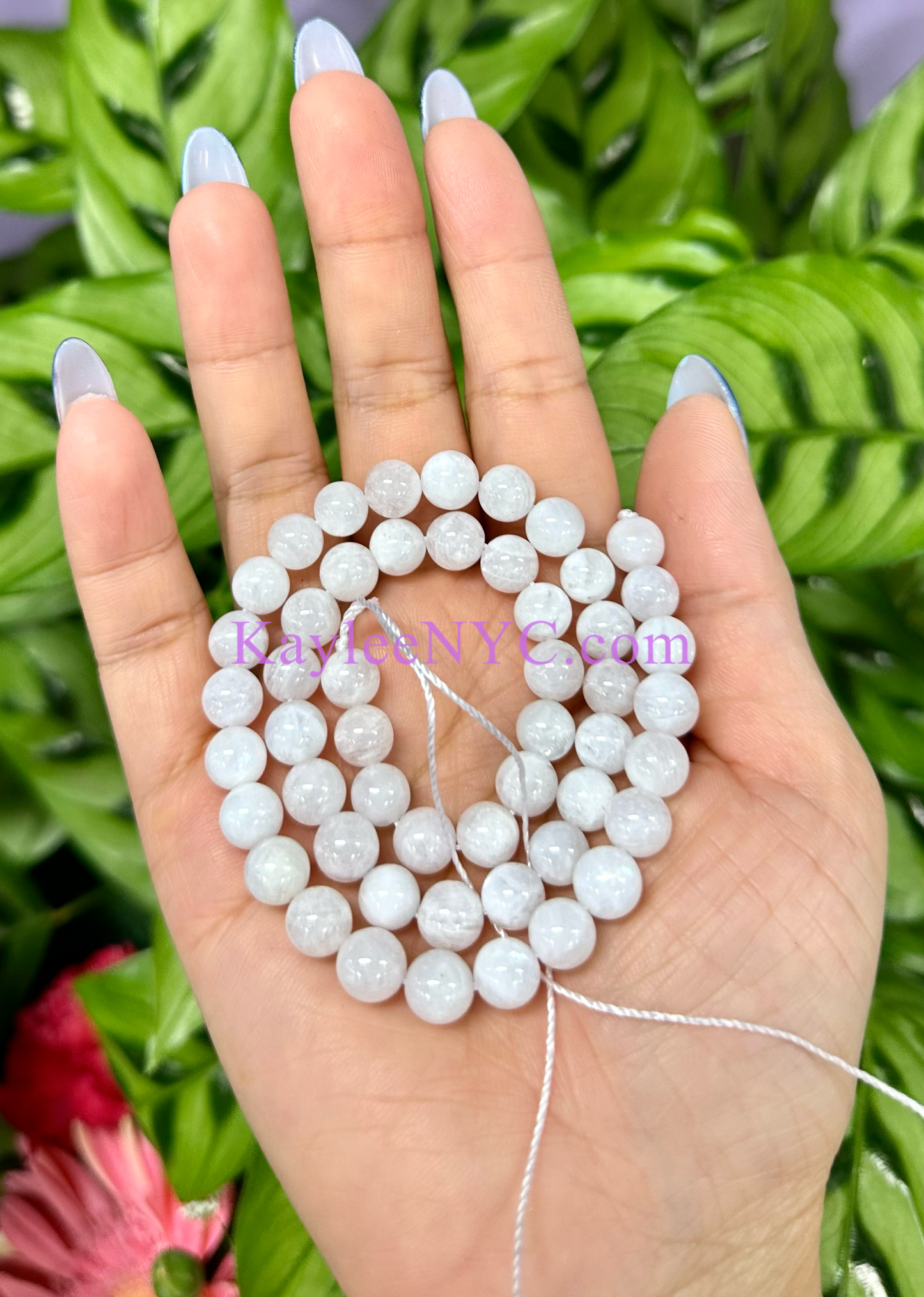 3 strands 8mm Natural Moonstone Beads