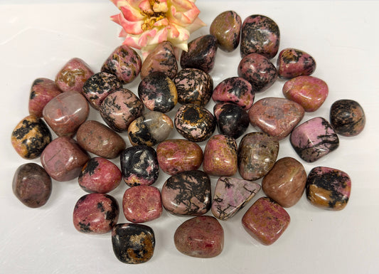 Wholesale Lot 2 Lbs Natural Rhodonite Tumble Healing Energy