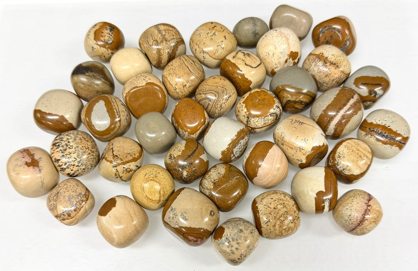 2 lbs Natural Picture Jasper Tumble Crystal Healing Energy