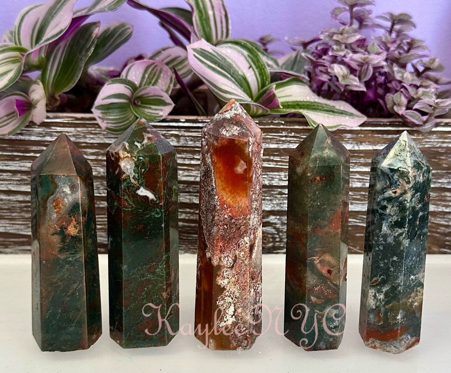 Wholesale Lot 1 Lb Red Moss Agate Obelisk Tower Point Crystal Healing Energy