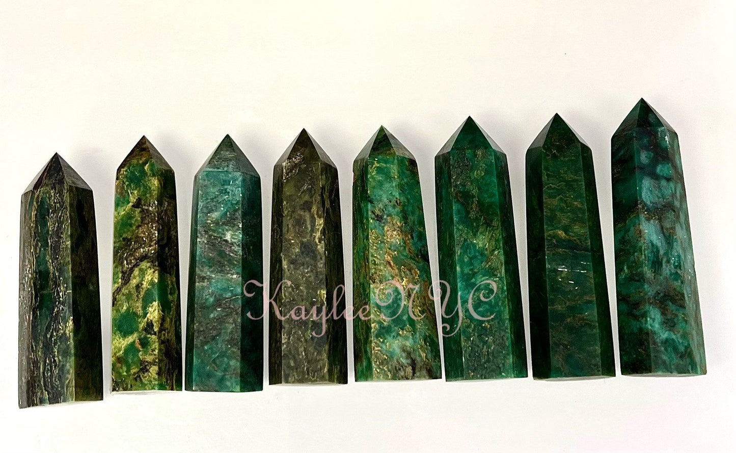 Wholesale Lot 2 lbs Natural Emerald Jade Obelisk tower Point Crystal Healing Energy