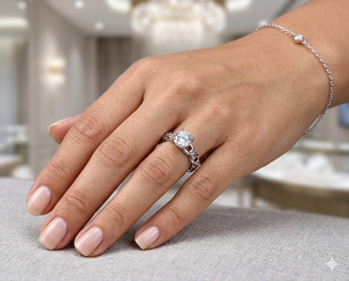 Wholesale Lot 7 Pcs Natural Moissanite Stainless Steel(316) rings