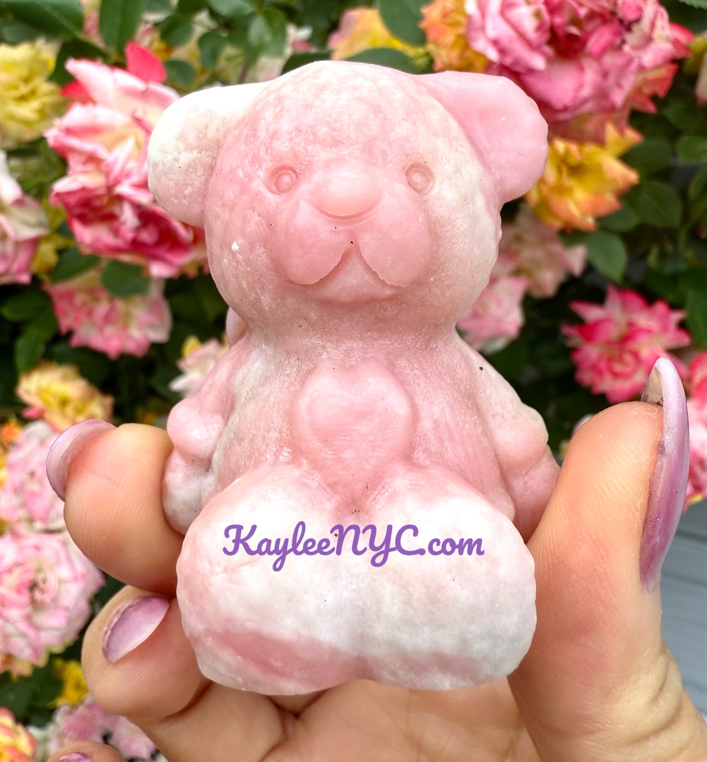 8 PCs Natural Crystals Teddy Bears healing energy
