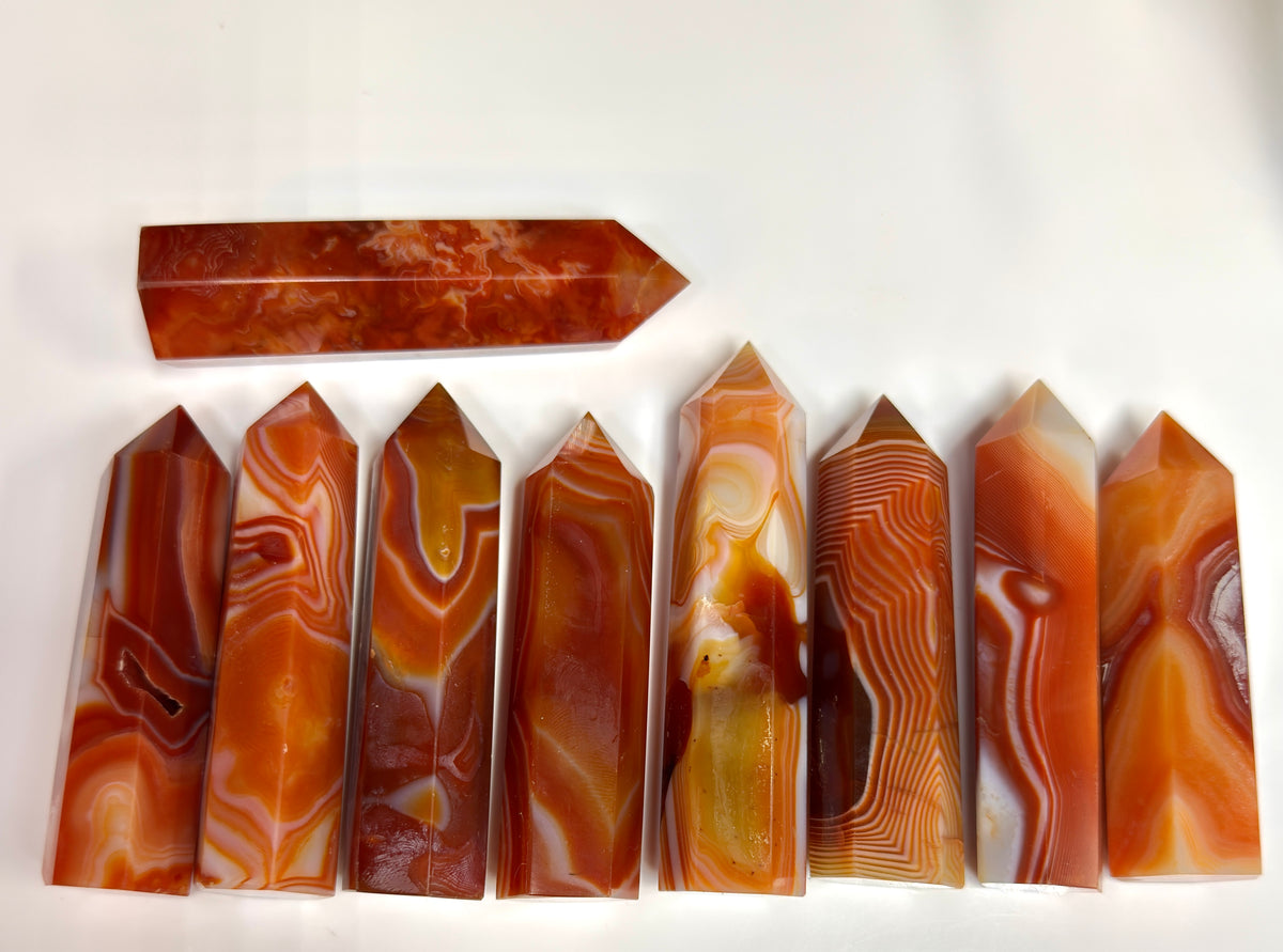 Wholesale Lot 2 lbs Natural Carnelian obelisk Tower Point Crystal Healing Energy