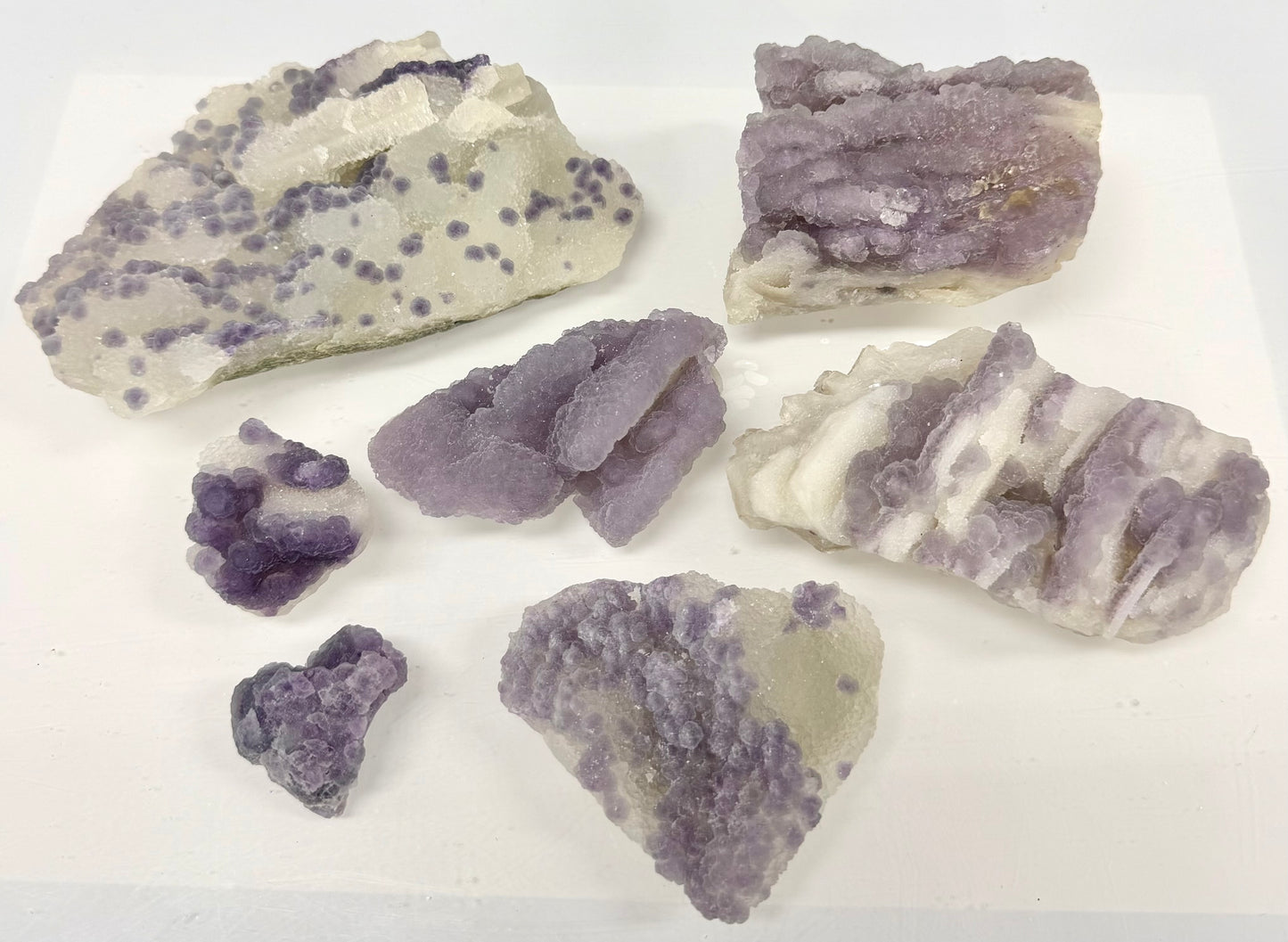 6-8 pcs Natural Purple Fluorite Quartz specimen Crystal