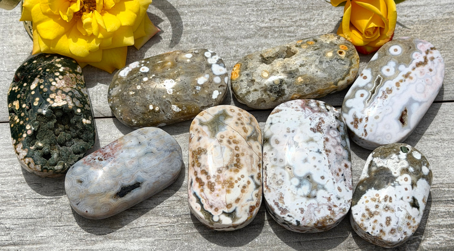 Wholesale 1 lb Lot Natural Ocean Jasper Palm Stone Crystal Energy