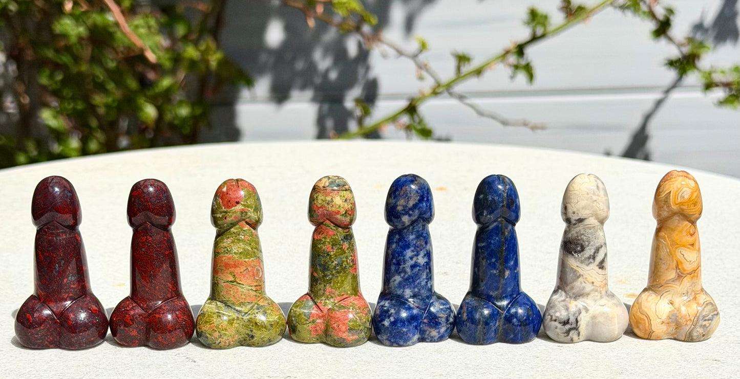 8 PCs 2” Mixed Crystal Mini Peen Healing Energy