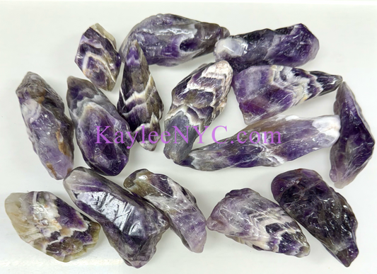 2 lbs Natural Chevron Amethyst Tumble Crystals Healing Energy