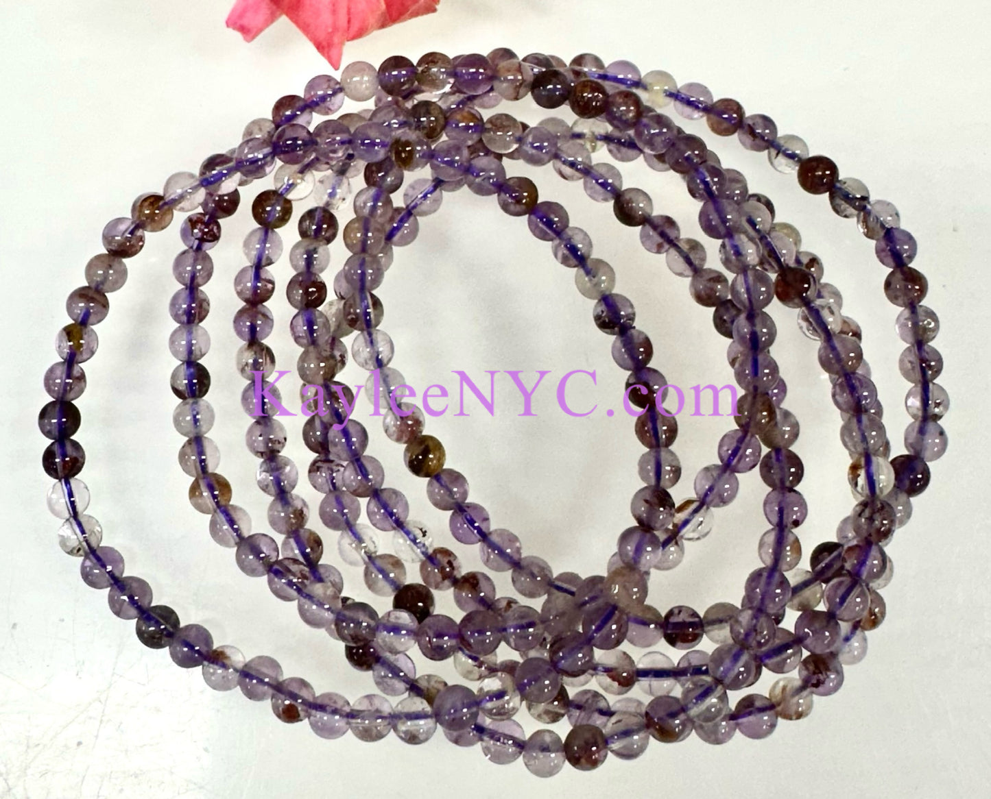 Wholesale Lot 6 Pcs Natural Super Seven 4mm 7.5” Crystal Healing Stretch Bracelet