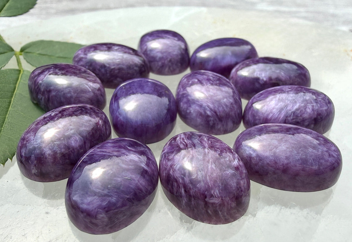 Wholesale Lot 12 pcs Natural Charoite Cabochon Crystal Healing Energ