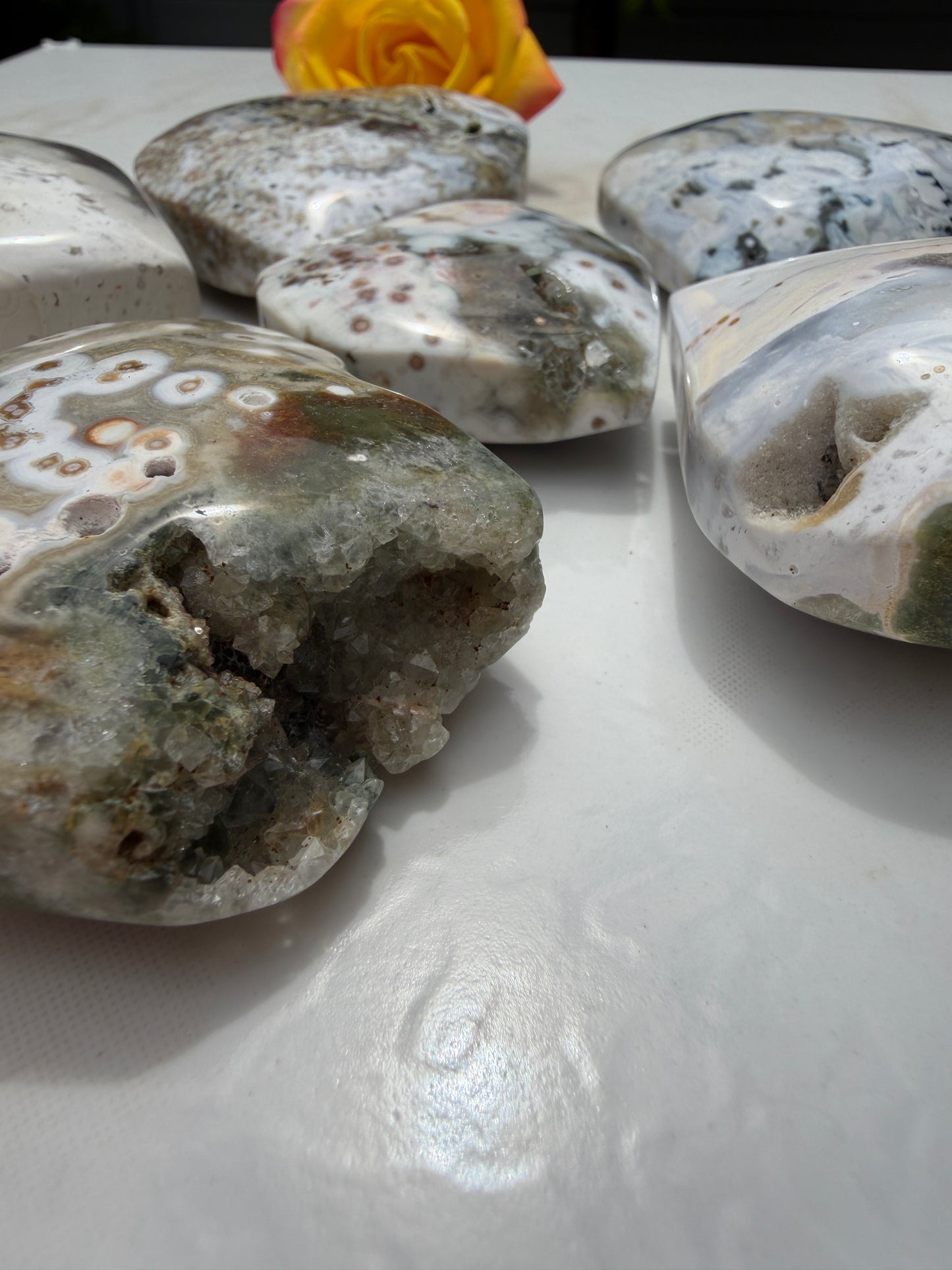 Wholesale 1 lb Lot Natural Ocean Jasper Heart Crystal Energy