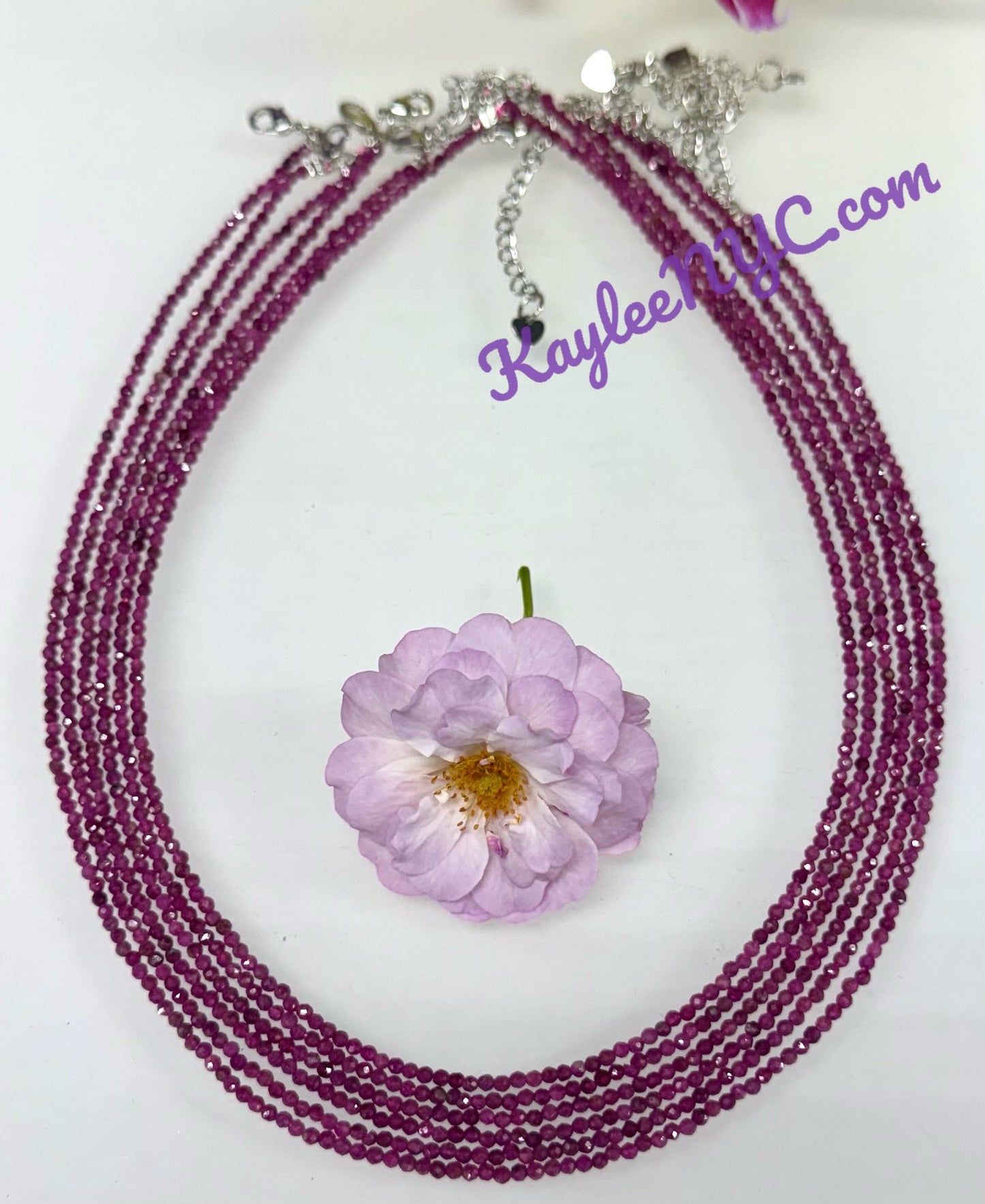 6 PCs 2mm Natural Ruby Necklaces
