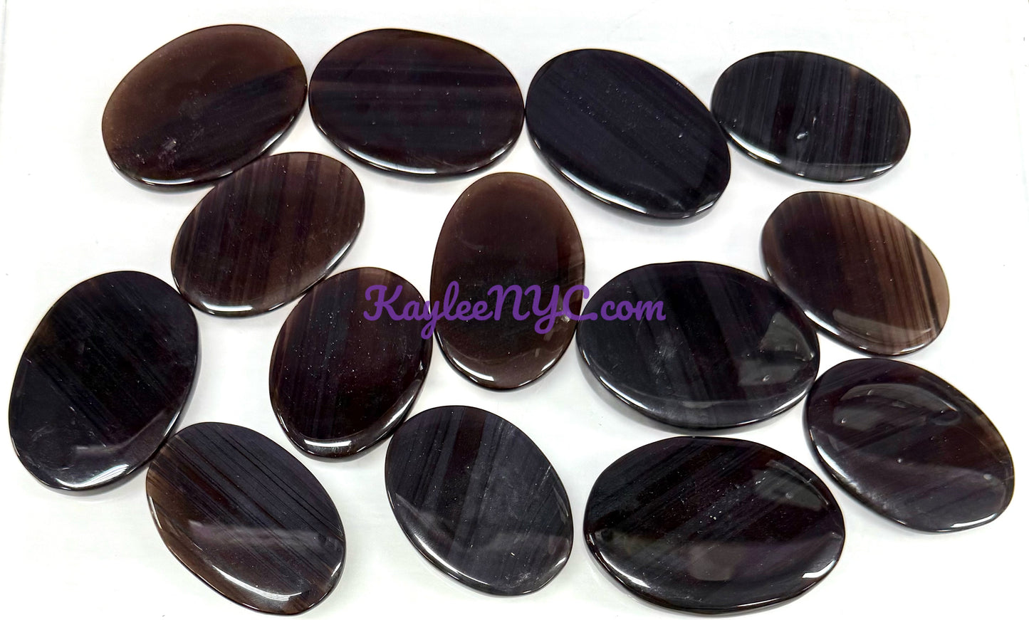 Wholesale 1 Lb Lot Natural Ice Obsidian Palm Stones Crystal Energy