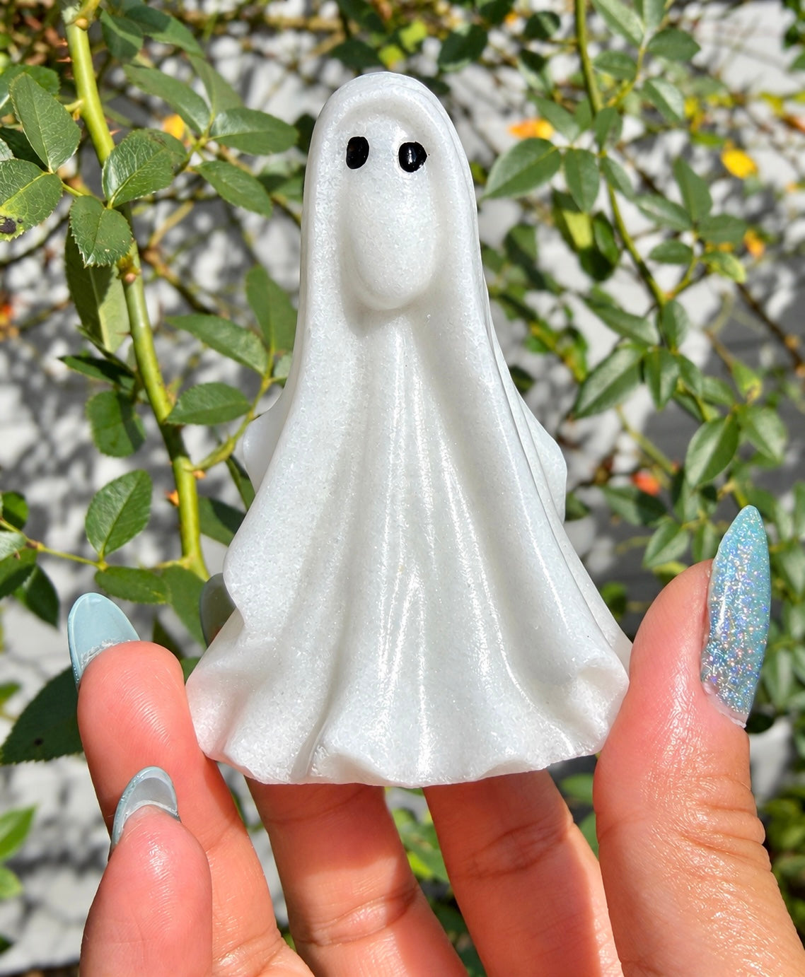 6 PCs 8cm Natural Snow Quartz Ghost Figurines healing energy