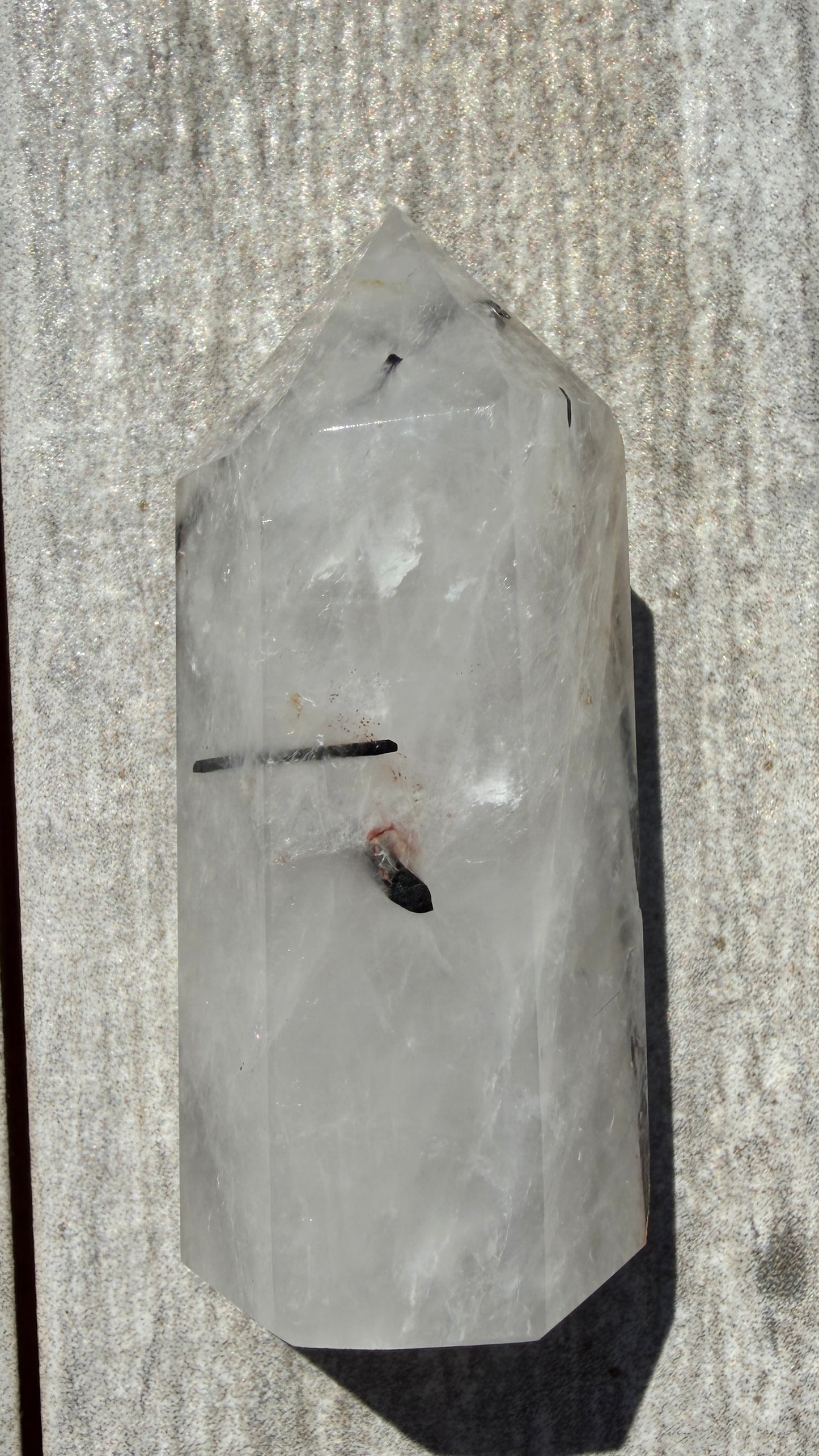 Wholesale Lot 1 Lb Natural Tourmalinated Quartz Obelisk Tower Point Crystal Healing 6-8 pcs