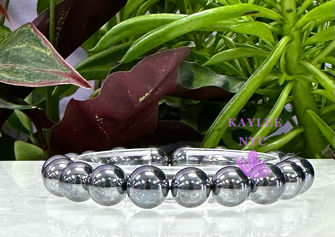 6 PCs 10mm Terahertz Stretch Bracelet 7.5”