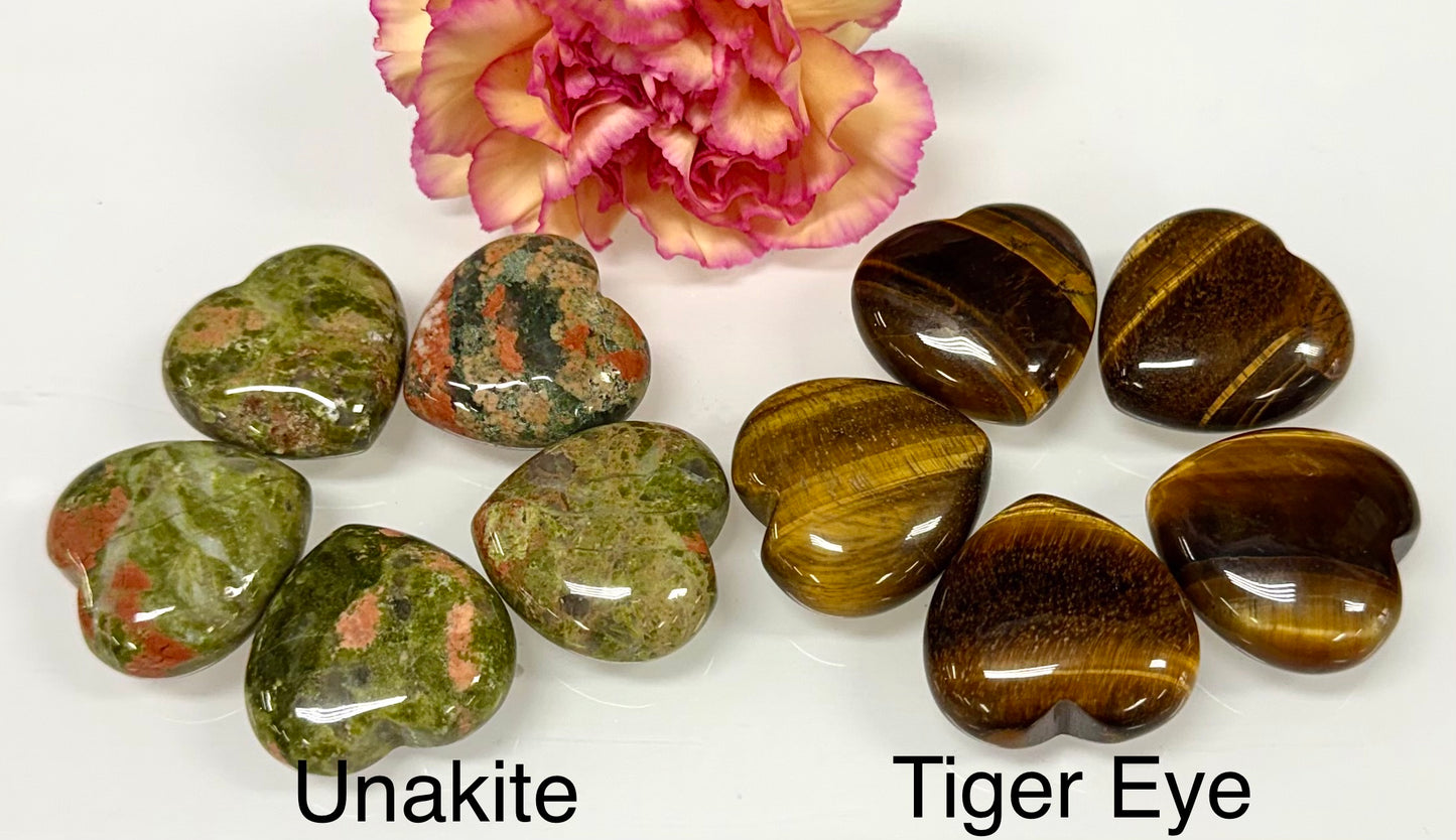 Wholesale Lot 20 Pcs 30mm Mixed Crystal Hearts Healing Energy