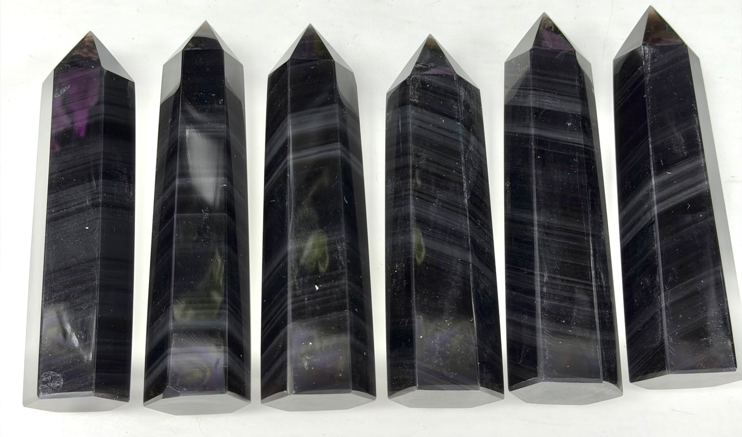 Wholesale Lot 1 Lb Natural Ice Obsidian Obsidian Obelisk Tower Point Crystal Energy