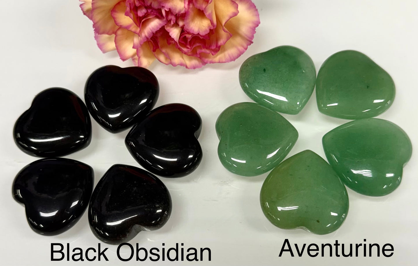 Wholesale Lot 20 Pcs 30mm Mixed Crystal Hearts Healing Energy