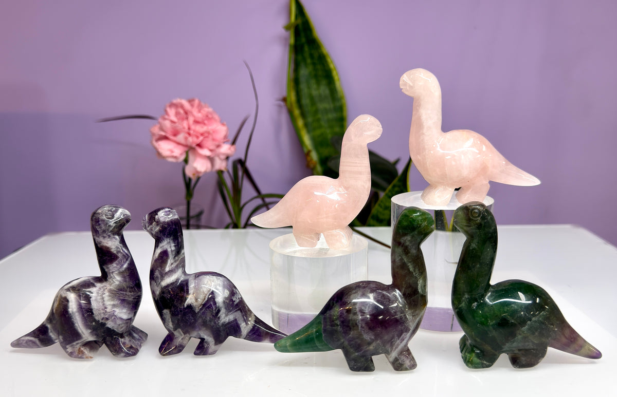 Wholesale Lot 6 PCs Natural mix Crystal Dinosaurs Crystal Healing Energy