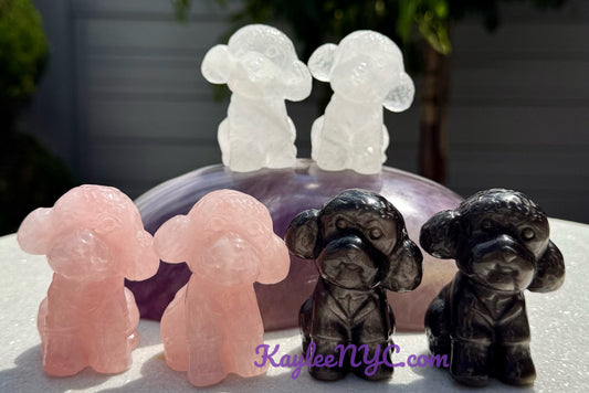 Wholesale Lot 6 pcs Natural Crystals Toy Poodle Healing Energy