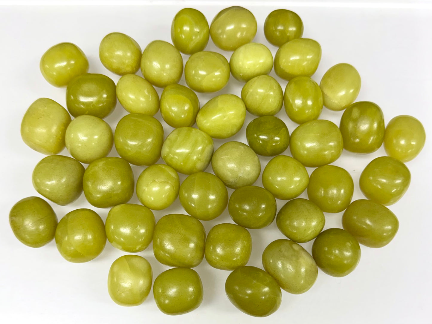 2 lbs Natural Olive Jade Tumble Crystal Healing Energy