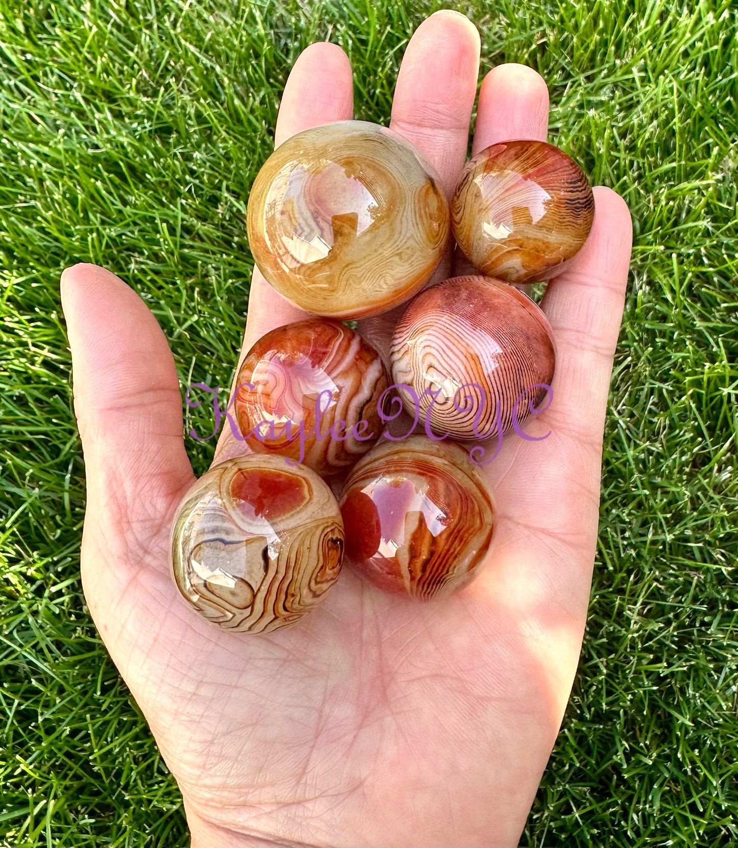 Wholesale Lot 2 Lbs Natural Sardonyx Spheres Crystal Ball Energy Healing