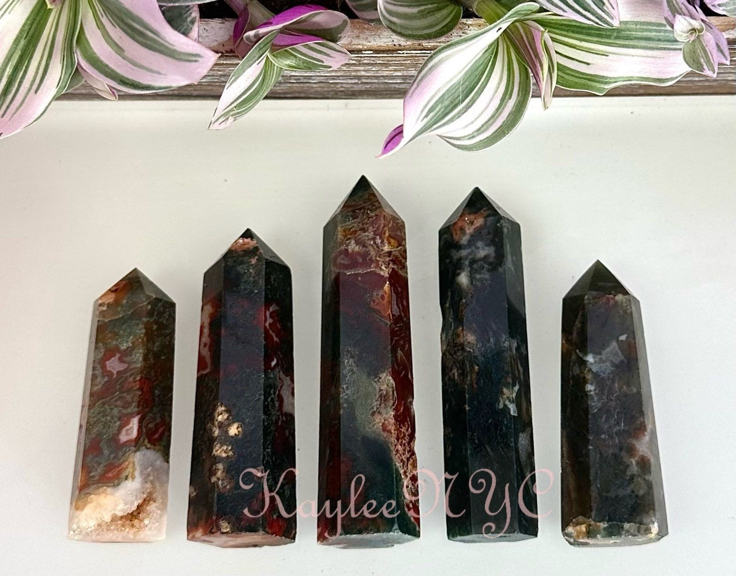 Wholesale Lot 1 Lb Red Moss Agate Obelisk Tower Point Crystal Healing Energy