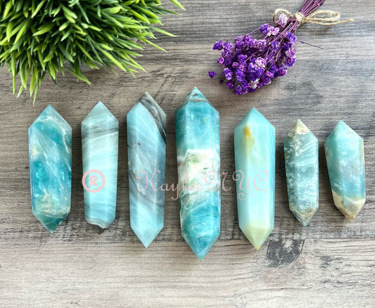 Wholesale Lot 1 Lb Natural Amazonite Double Terminated Point Crystal Healing Energy